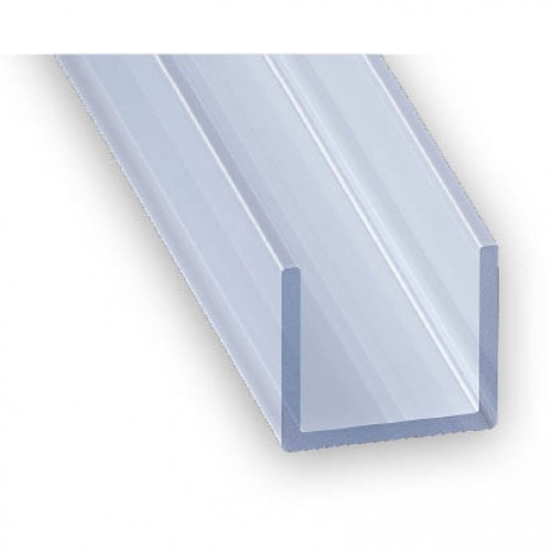 PVC Plastic Channel Clear/Transparent 12mm x 10mm x 2m